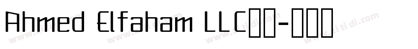 Ahmed Elfaham LLC字体字体转换